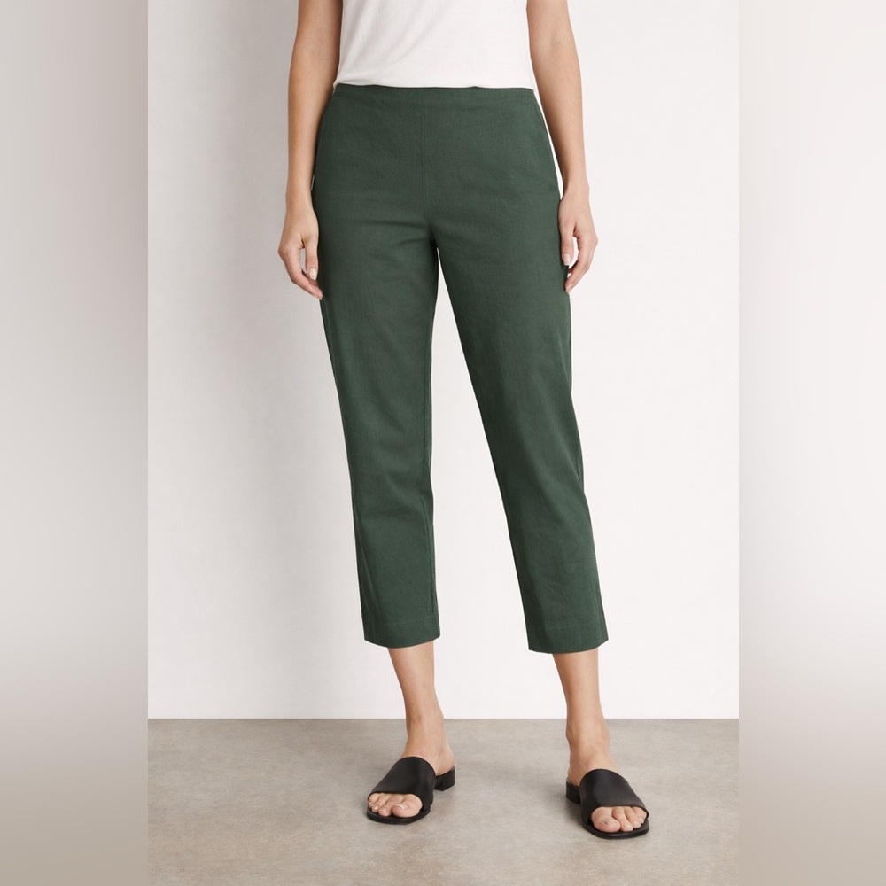 Elie Tahari Green Juliette Cropped Pants